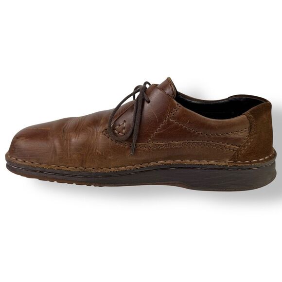 Birkenstock Footprints Memphis Oxford Brown Leather Suede Lace Up Casual 41 / 8 - Picture 5 of 13